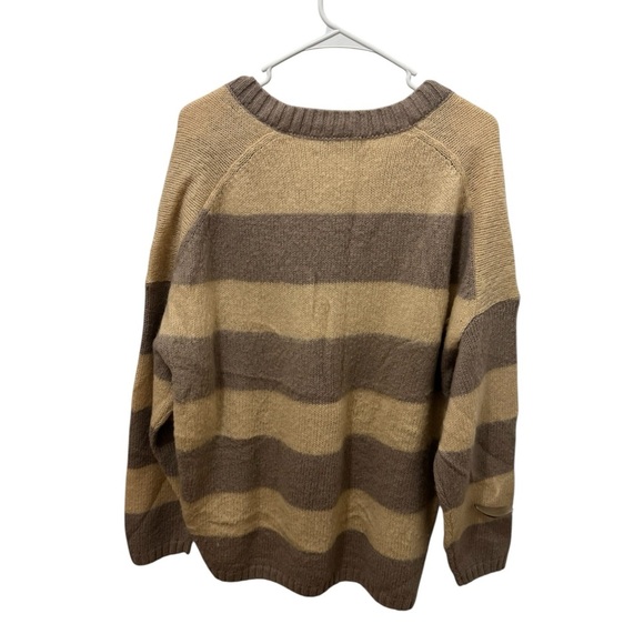 ALLSAINTS Byers Oversized Striped Wool Blend Sweater Size Small - Picture 3 of 6